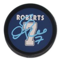 Gary Roberts Signed Maple Leafs Logo Puck (JSA) at PristineAuction.com