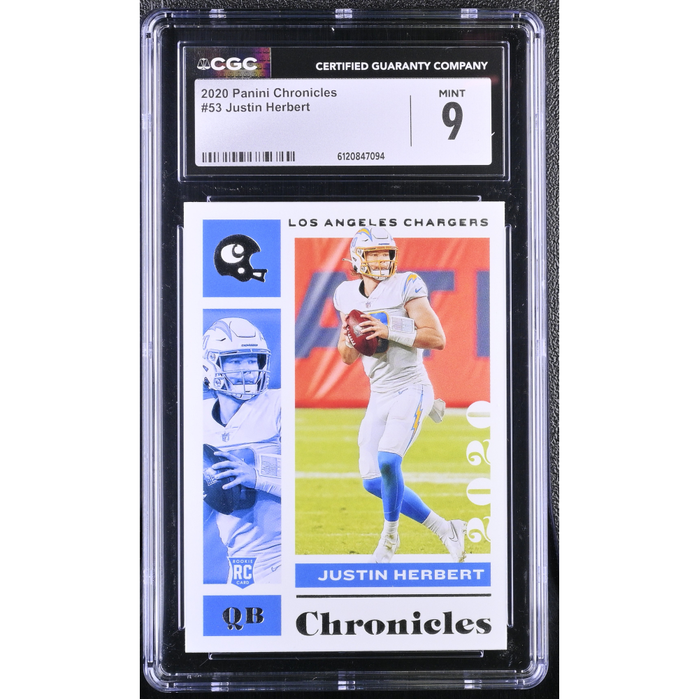 Justin Herbert 2020 Panini Chronicles #53 RC (CGC 9) at PristineAuction.com