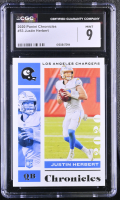 Justin Herbert 2020 Panini Chronicles #53 RC (CGC 9) at PristineAuction.com