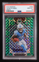 Jahmyr Gibbs 2023 Panini Mosaic Mosaic Green #324 RC (PSA 10) at PristineAuction.com