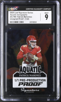 Patrick Mahomes 2025 Leaf Signature Series Aquatic Autographs Crab Pre-Production Proof #APM1 #1/1 (CGC 9) at PristineAuction.com