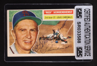 Red Schoendienst Signed 1956 Topps #165 (CAS) at PristineAuction.com