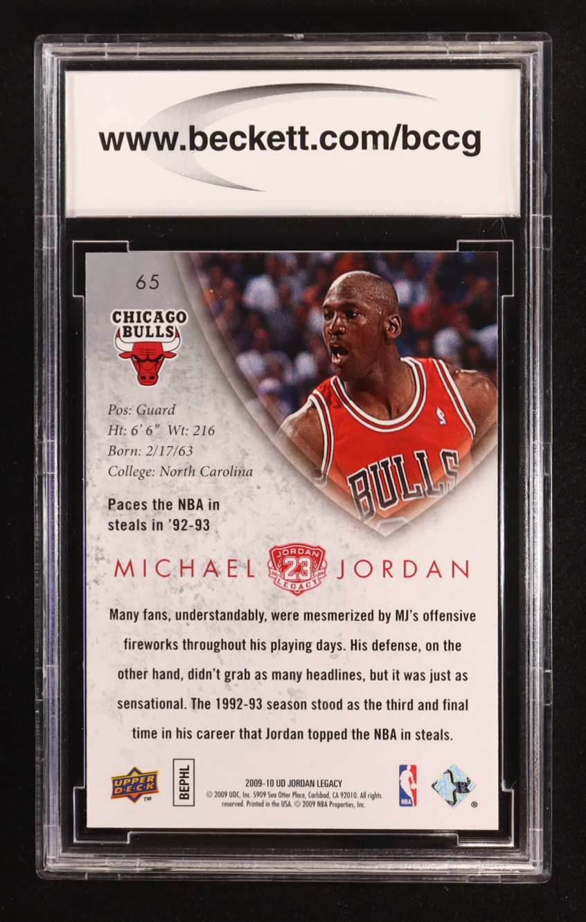 Michael Jordan 2009-10 Upper Deck Michael Jordan Legacy Collection Gold #65 (BCCG 10) at PristineAuction.com Michael Jordan 2009-10 Upper Deck Michael Jordan Legacy Collection Gold #65 (BCCG 10) at PristineAuction.com