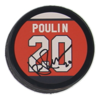 Dave Poulin Signed Flyers Logo Hockey Puck (JSA) at PristineAuction.com