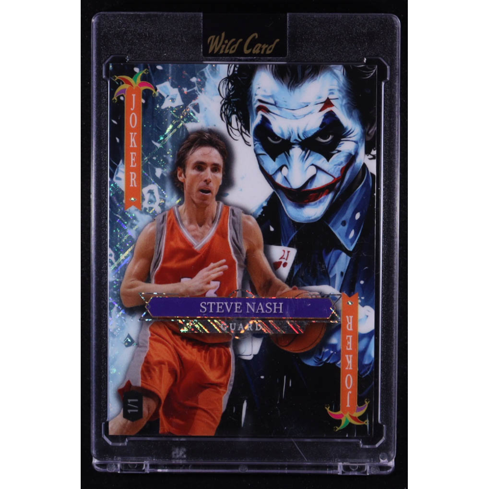 Steve Nash 2025 Wild Card Jokers Wild Crosshatch Silver #SNNh02 #1/1 at PristineAuction.com