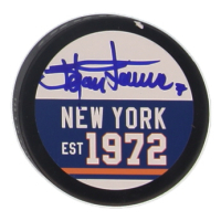 Stefan Persson Signed Islanders Logo Hockey Puck (JSA) at PristineAuction.com