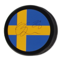 Oskar Sundqvist Signed Team Sweden Logo Hockey Puck (JSA) at PristineAuction.com