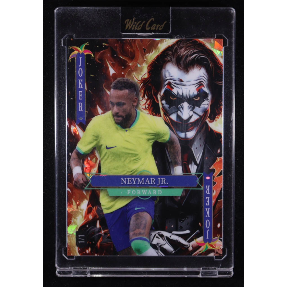Neymar Jr. 2025 Wild Card Jokers Wild Crystal Orange #NJNa01 #1/1 at PristineAuction.com