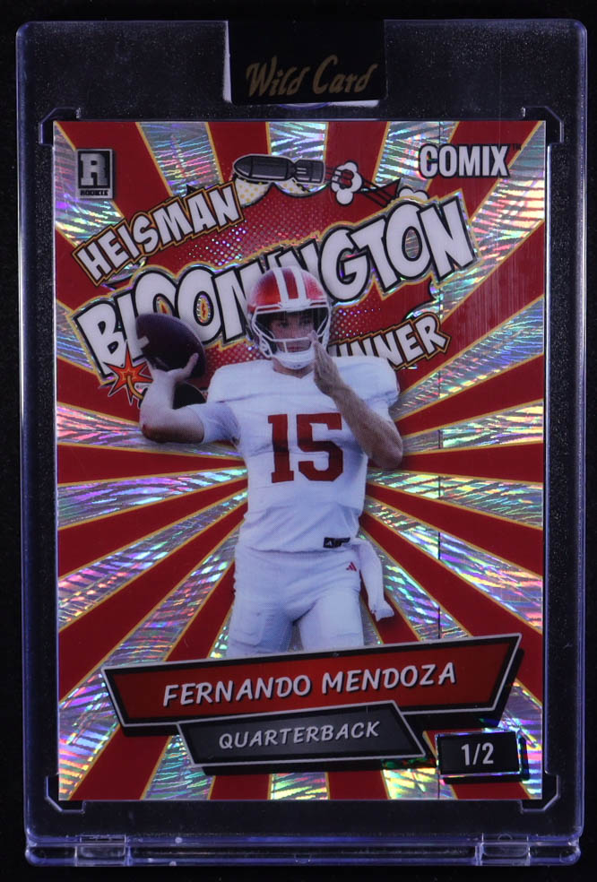 Fernando Mendoza 2025 Wild Card Comix Bloomington Winner #ACBL-FM04 RC #1/2 at PristineAuction.com Fernando Mendoza 2025 Wild Card Comix Bloomington Winner #ACBL-FM04 RC #1/2 at PristineAuction.com