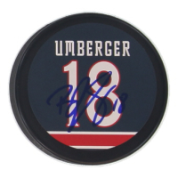 R. J. Umberger Signed Blue Jackets Logo Hockey Puck (JSA) at PristineAuction.com