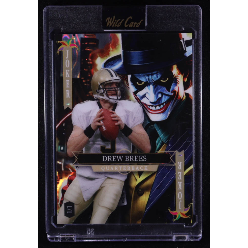 Drew Brees 2025 Wild Card Jokers Wild Lava Black #DBNj01 #1/1 at PristineAuction.com