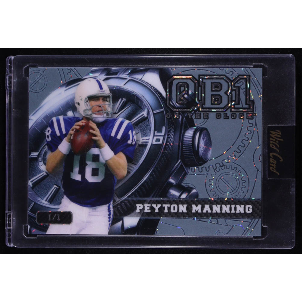 Peyton Manning 2024 Wild Card QB1 On the Clock Laser Silver #PM3 #1/1 at PristineAuction.com