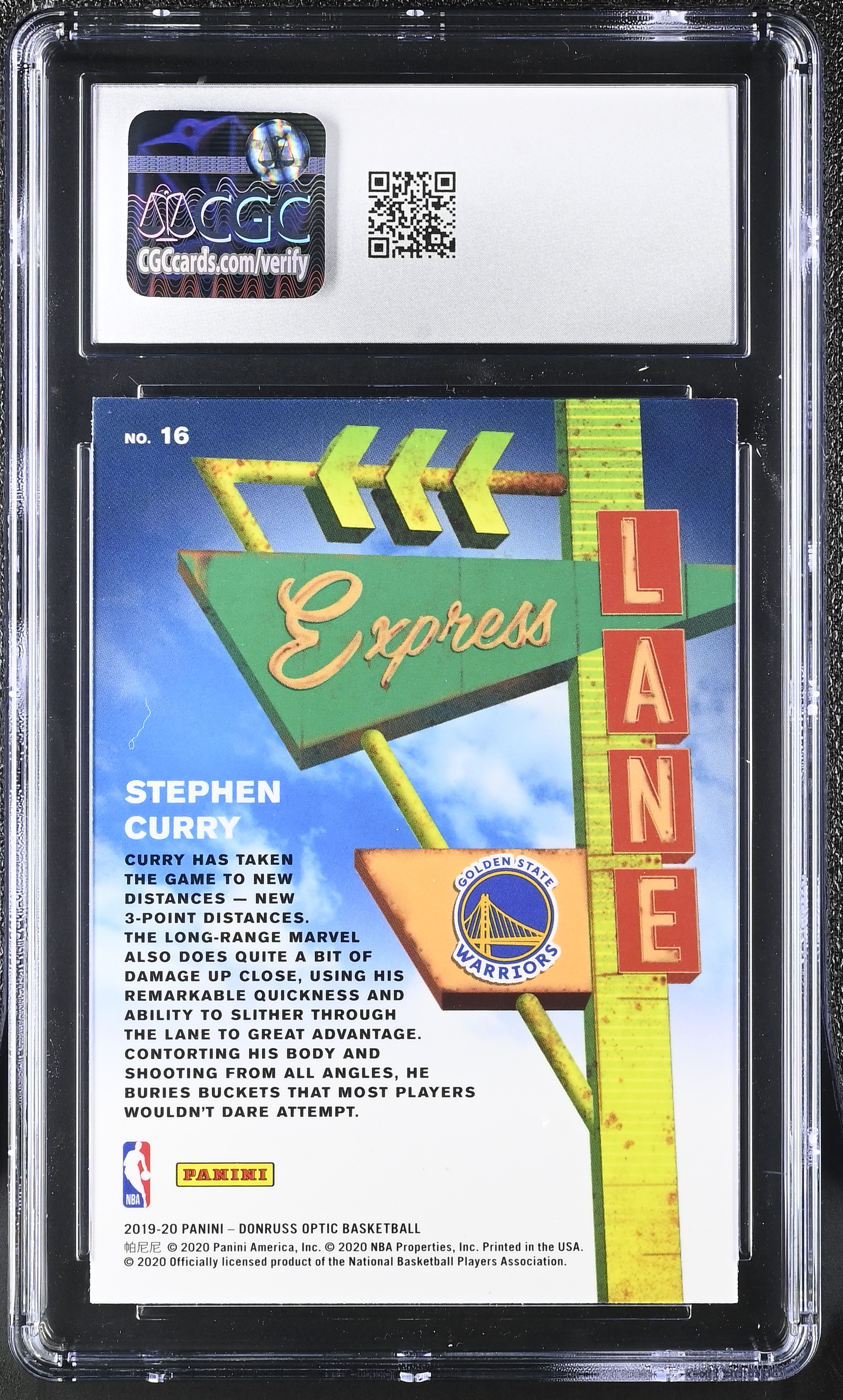 Stephen Curry 2019-20 Donruss Optic Express Lane #16 (CGC 9.5) at PristineAuction.com Stephen Curry 2019-20 Donruss Optic Express Lane #16 (CGC 9.5) at PristineAuction.com