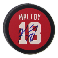 Kirk Maltby Signed Red Wings Logo Hockey Puck (JSA) at PristineAuction.com