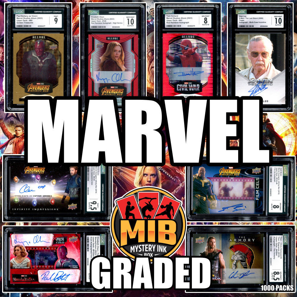 MIB Graded MARVEL MCU &ndash; One (1) Graded Card Mystery Box &ndash; Autos 1:10 Packs! at PristineAuction.com
