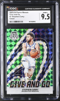 Stephen Curry 2023-24 Panini Mosaic Give And Go Green #1 (CGC 9.5) at PristineAuction.com