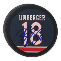 R. J. Umberger Signed Blue Jackets Logo Hockey Puck (JSA) at PristineAuction.com