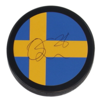Oskar Sundqvist Signed Team Sweden Logo Hockey Puck (JSA) at PristineAuction.com
