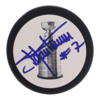 Stefan Persson Signed Stanley Cup Logo Hockey Puck (JSA) at PristineAuction.com