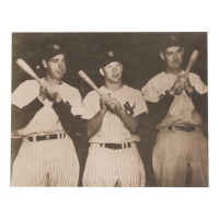 1951 Vintage "Joe DiMaggio, Mickey Mantle, & Ted Williams at Yankee Stadium" 11x14 Photo at PristineAuction.com