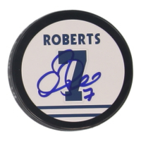 Gary Roberts Signed Maple Leafs Logo Puck (JSA) at PristineAuction.com