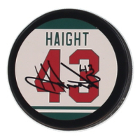 Hunter Haight Signed Wild Logo Hockey Puck (JSA) at PristineAuction.com