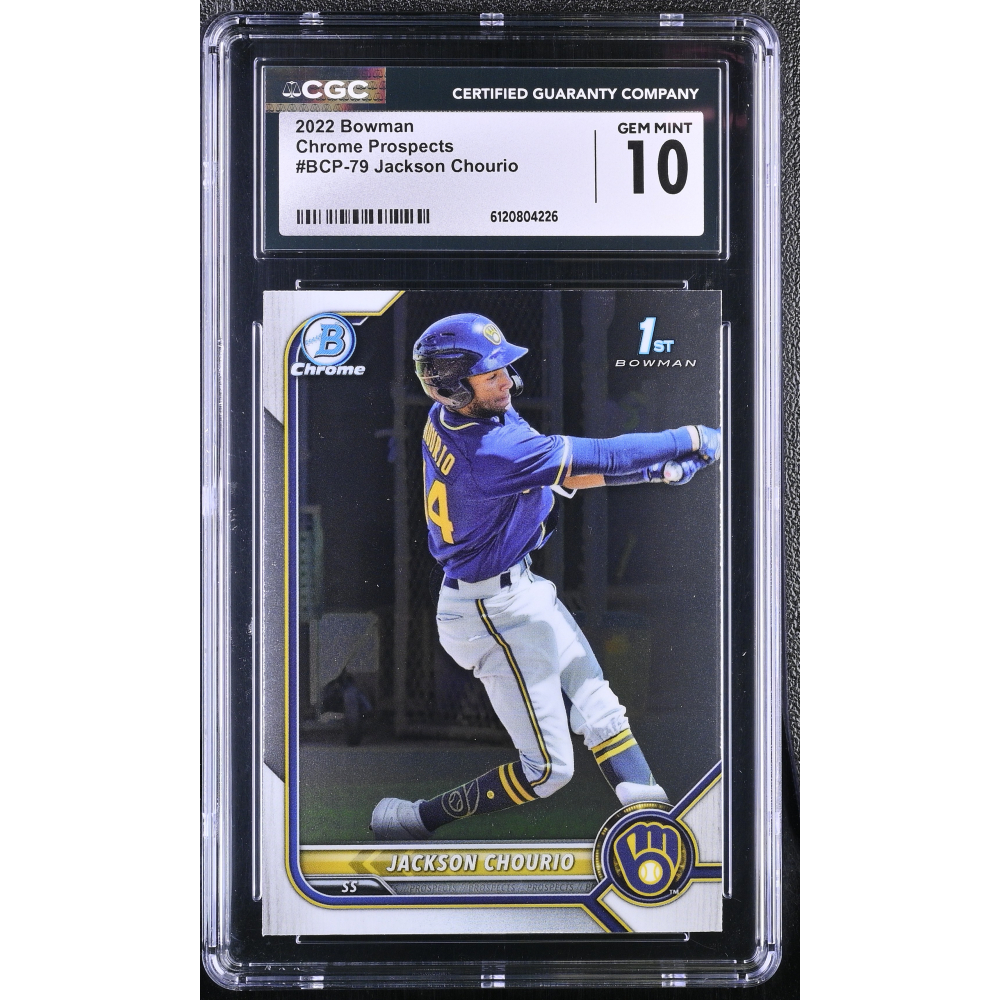 Jackson Chourio 2022 Bowman Chrome Prospects #BCP79 RC (CGC 10) at PristineAuction.com