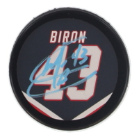 Martin Biron Signed Sabres Logo Hockey Puck (JSA) at PristineAuction.com