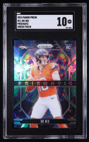 Bo Nix 2024 Panini Prizm Prizmatic Prizms Green #11 RC (SGC 10) at PristineAuction.com