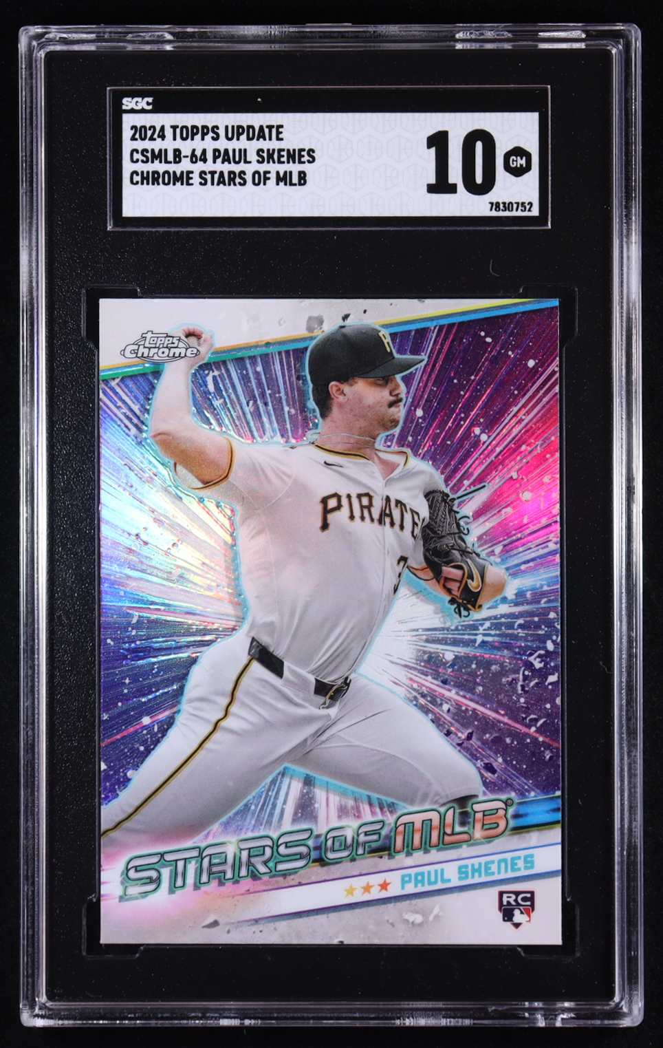 Paul Skenes 2024 Topps Stars of MLB Chrome #CSMLB64 RC (SGC 10) at PristineAuction.com Paul Skenes 2024 Topps Stars of MLB Chrome #CSMLB64 RC (SGC 10) at PristineAuction.com