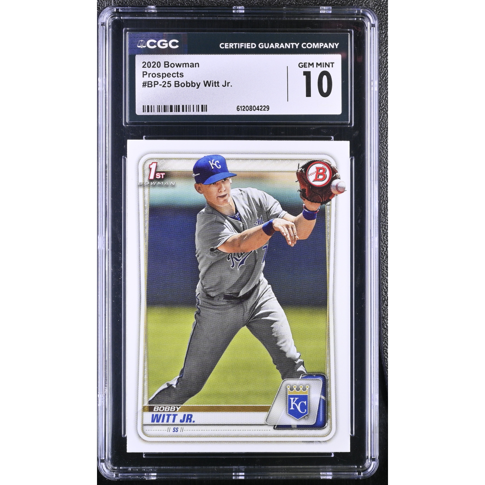 Bobby Witt Jr. 2020 Bowman Prospects #BP25 RC (CGC 10) at PristineAuction.com