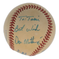 Don Mattingly Signed OAL Baseball Inscribed "Best Wishes" (JSA) at PristineAuction.com
