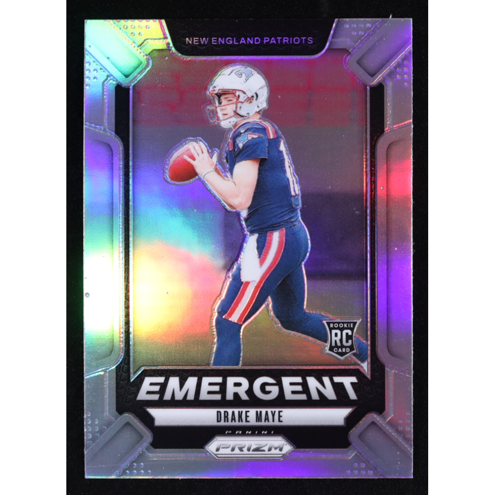 Drake Maye 2024 Panini Prizm Emergent Prizms Silver #4 RC at PristineAuction.com