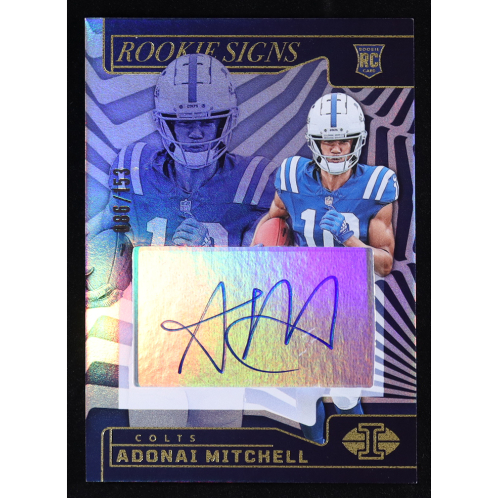 Adonai Mitchell 2024 Panini Illusions Rookie Signs #14 #086/153 RC at PristineAuction.com
