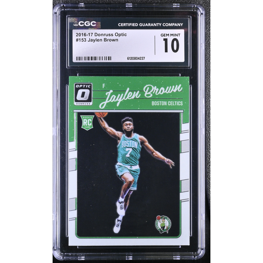 Jaylen Brown 2016-17 Donruss Optic #153 RC (CGC 10) at PristineAuction.com