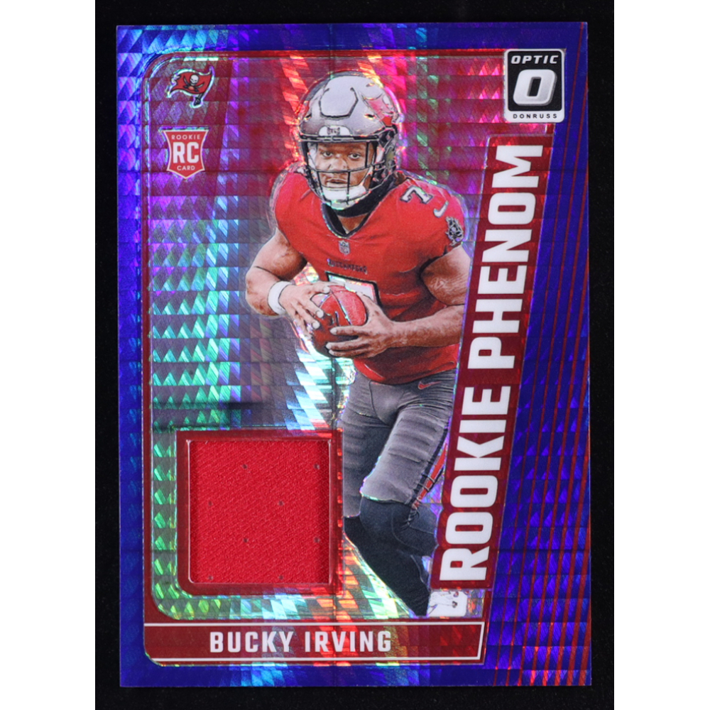 Bucky Irving 2024 Donruss Optic Rookie Phenoms Blue Hyper #10 RC at PristineAuction.com