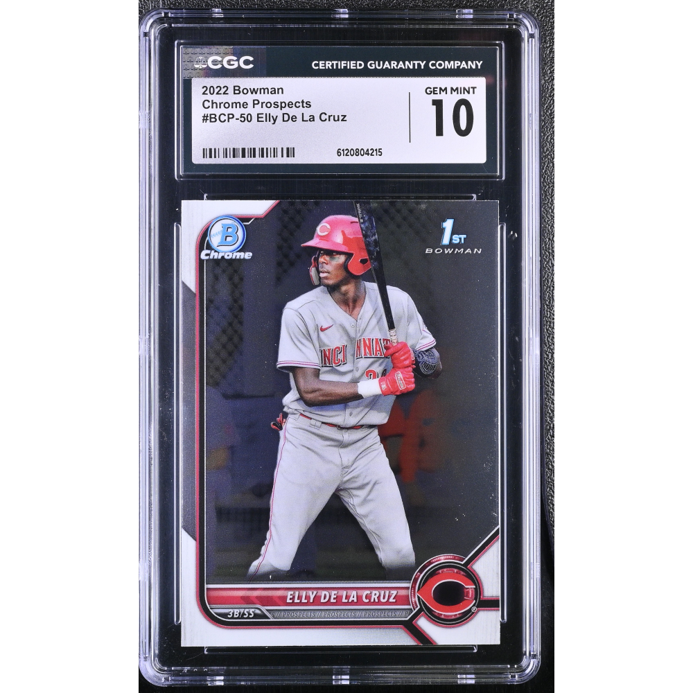 Elly De La Cruz 2022 Bowman Chrome Prospects #BCP50 RC (CGC 10) at PristineAuction.com