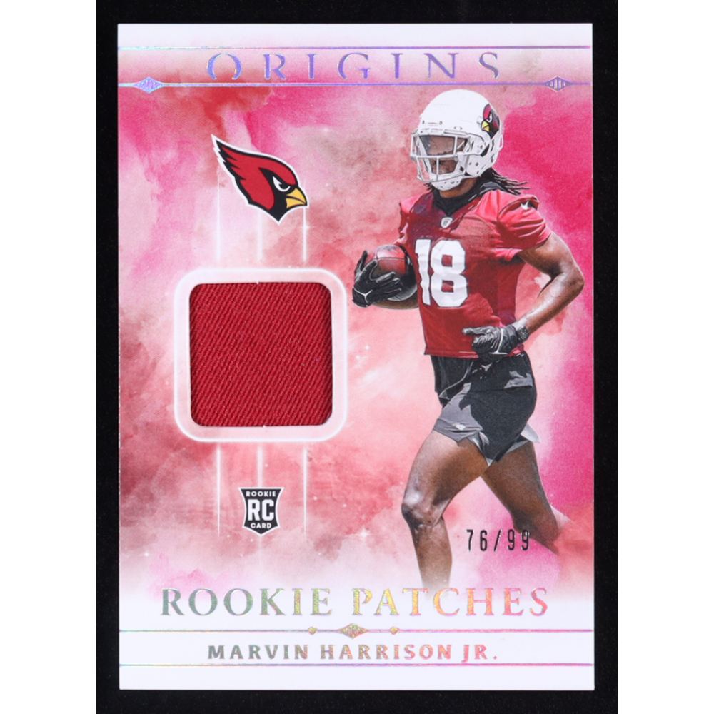 Marvin Harrison Jr. 2024 Panini Origins Rookie Patches Red #1 #76/99 RC at PristineAuction.com