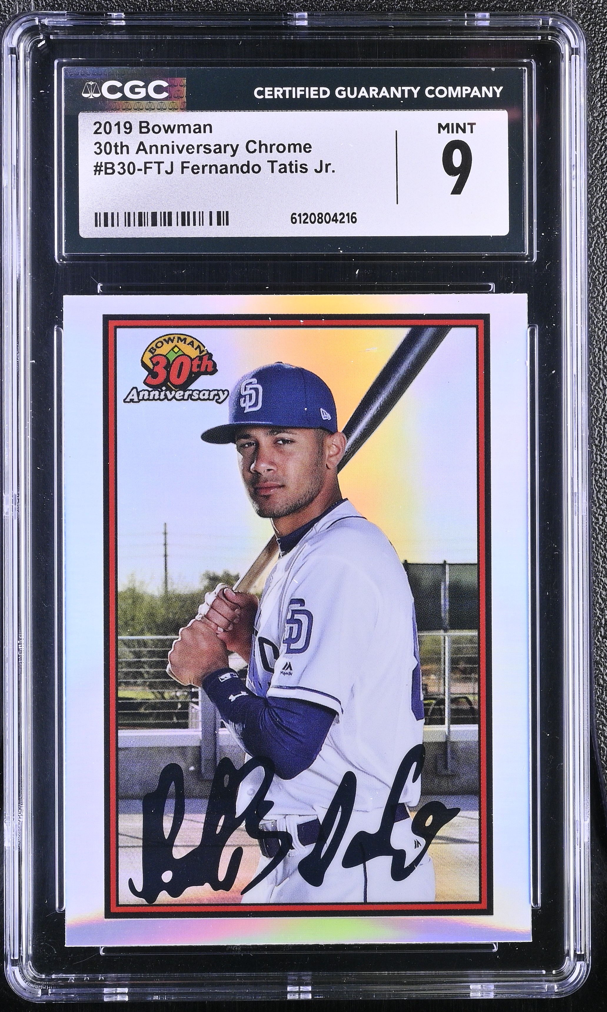 Fernando Tatis Jr. 2019 Bowman 30th Anniversary Chrome #B30FTJ RC (CGC 9) at PristineAuction.com Fernando Tatis Jr. 2019 Bowman 30th Anniversary Chrome #B30FTJ RC (CGC 9) at PristineAuction.com