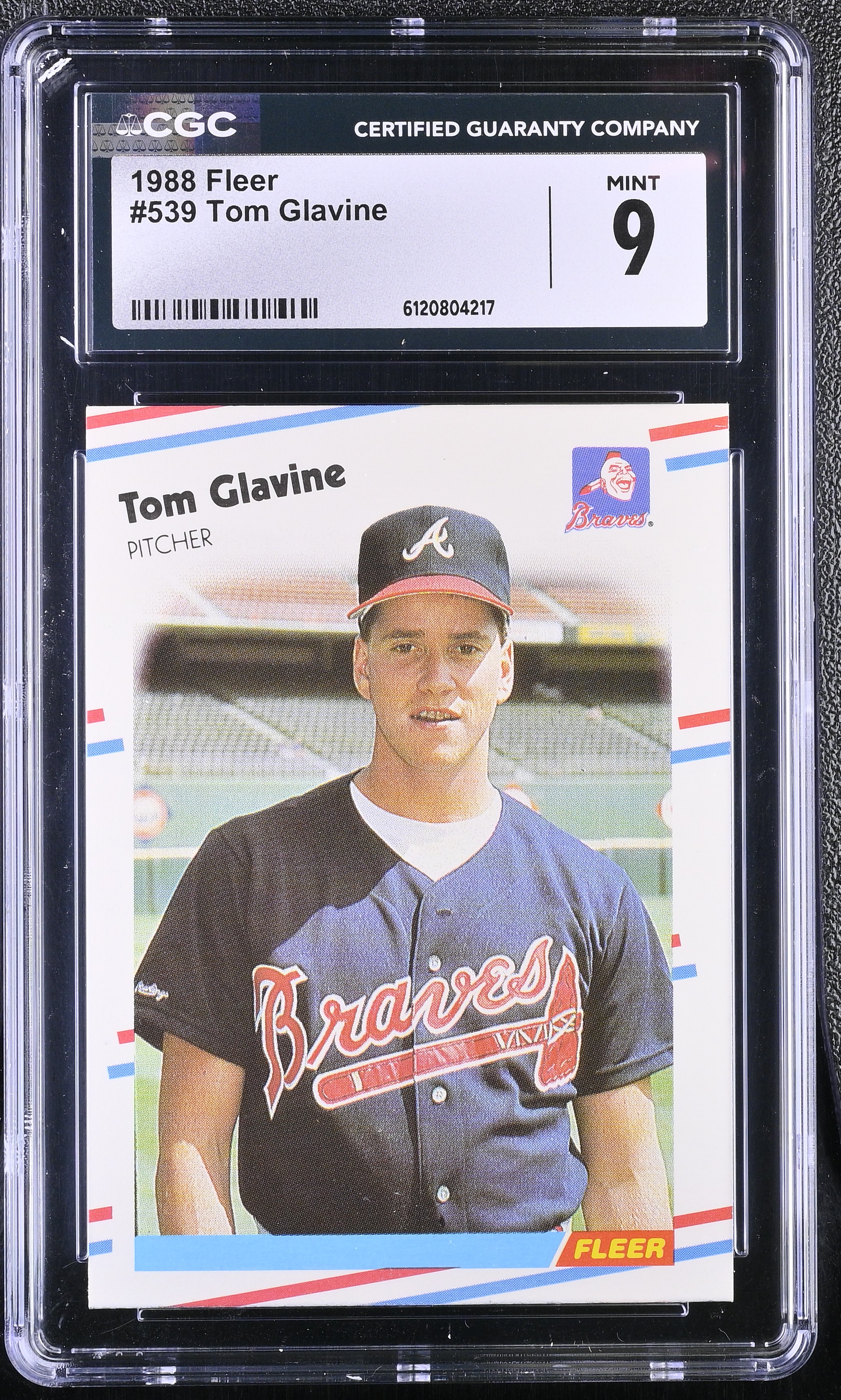 Tom Glavine 1988 Fleer #539 (CGC 9) at PristineAuction.com Tom Glavine 1988 Fleer #539 (CGC 9) at PristineAuction.com