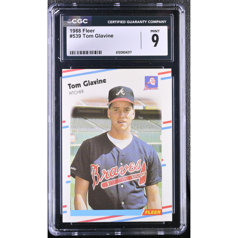Tom Glavine 1988 Fleer #539 (CGC 9) at PristineAuction.com