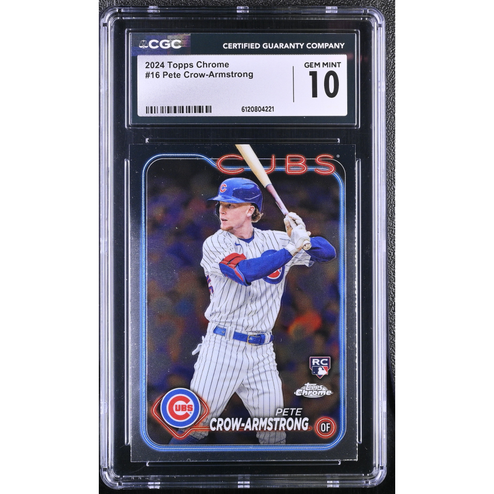 Pete Crow-Armstrong 2024 Topps Chrome #16 RC (CGC 10) at PristineAuction.com