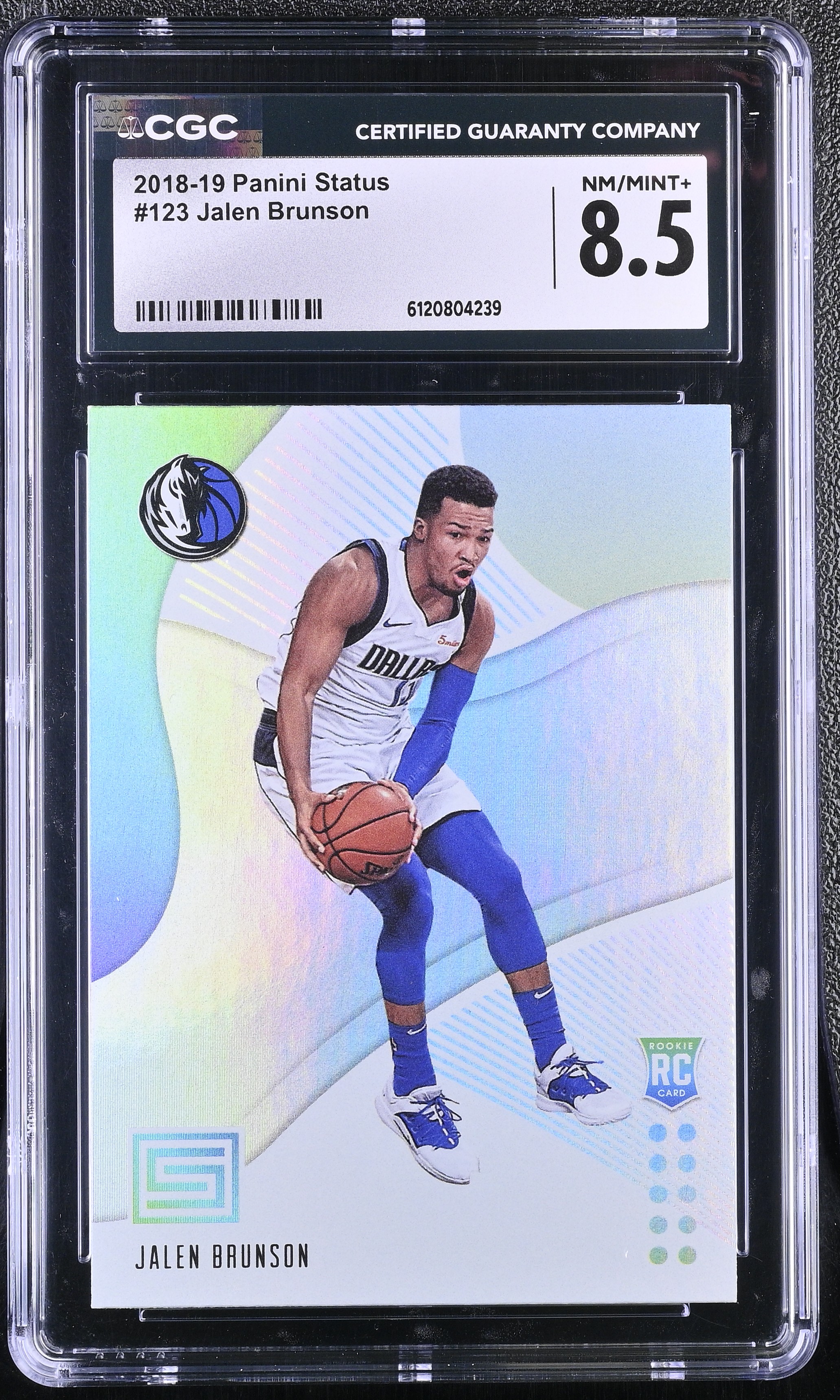 Jalen Brunson 2018-19 Panini Status #123 RC (CGC 8.5) at PristineAuction.com Jalen Brunson 2018-19 Panini Status #123 RC (CGC 8.5) at PristineAuction.com