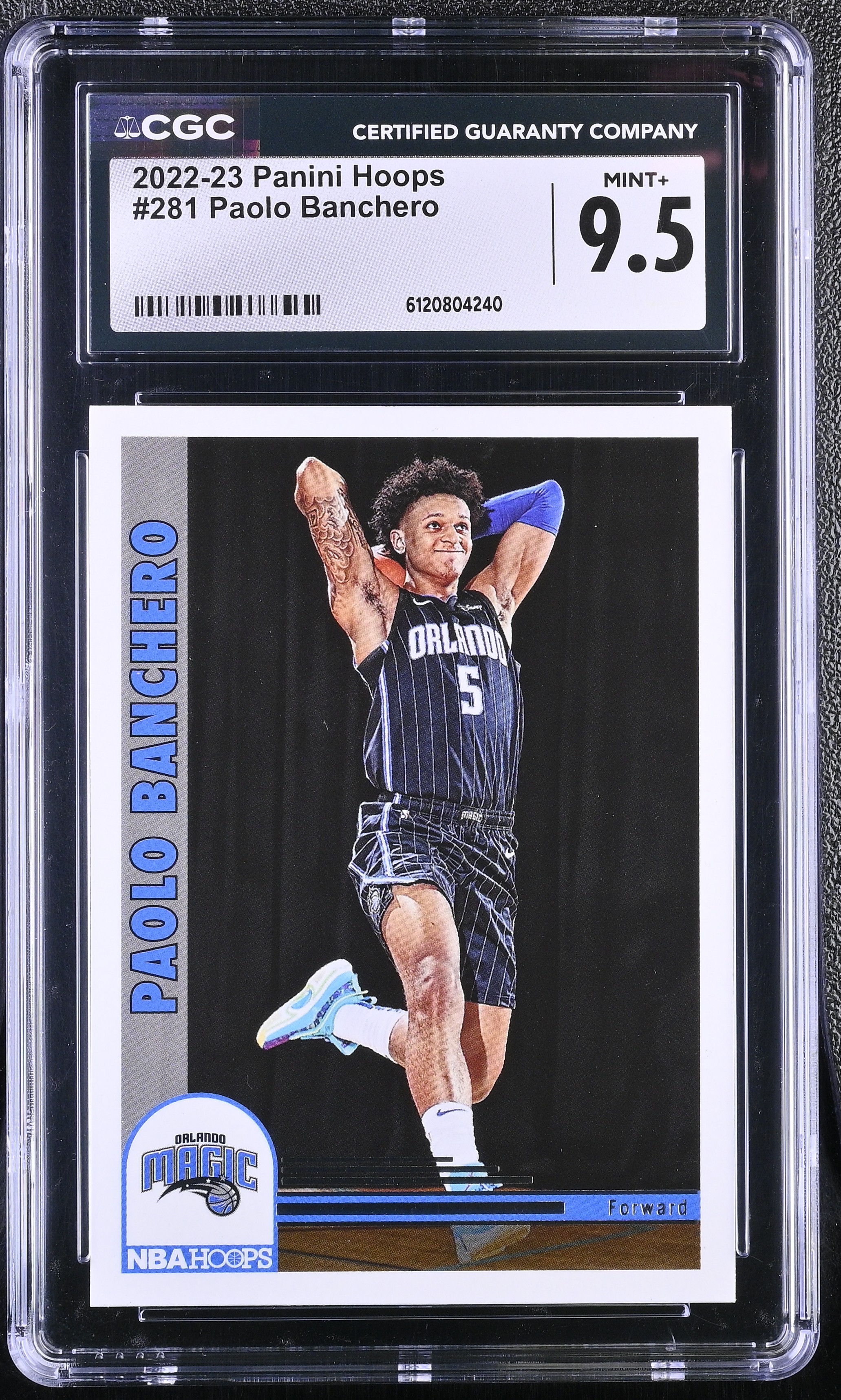 Paolo Banchero 2022-23 Panini Hoops #281 RC (CGC 9.5) at PristineAuction.com Paolo Banchero 2022-23 Panini Hoops #281 RC (CGC 9.5) at PristineAuction.com