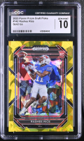 Rashee Rice 2023 Panini Prizm Draft Picks Gold Ice #142 RC (CGC 10) at PristineAuction.com