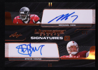 Michael Vick / Steve Young 2021 Leaf Ultimate Sports Ultimate Signatures 2 Spectrum Bronze #US2-18 #4/9 at PristineAuction.com
