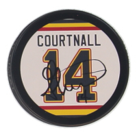 Geoff Courtnall Signed Canucks Logo Hockey Puck (JSA) at PristineAuction.com