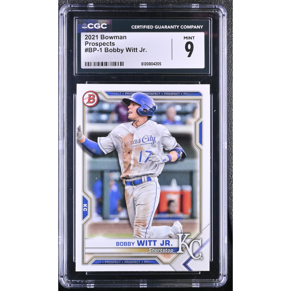 Bobby Witt Jr. 2021 Bowman Prospects #BP1 RC (CGC 9) at PristineAuction.com