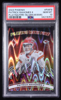 Patrick Mahomes II 2023 Panini Phoenix Playing with Fire Silver Seismic #8 (PSA 10) at PristineAuction.com