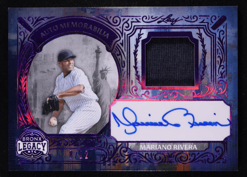Mariano Rivera 2025 Leaf A Bronx Legacy Auto Memorabilia Spectrum Purple #AMMR1 #8/12 at PristineAuction.com Mariano Rivera 2025 Leaf A Bronx Legacy Auto Memorabilia Spectrum Purple #AMMR1 #8/12 at PristineAuction.com